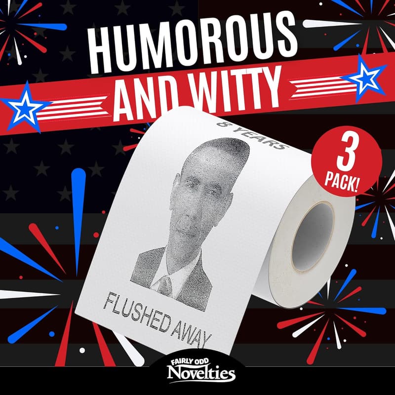 Barack Obama Toilet Paper (3 Pack) - Fairly Odd Novelties