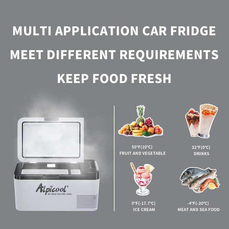 Portable 12V Car Freezer Refrigerator for Camping & Outdoors