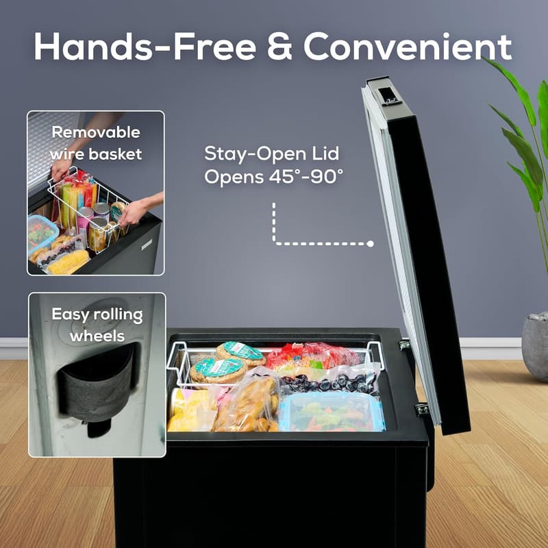 Igloo 3.5 Cu. Ft. Chest Freezer with Removable Basket - Black