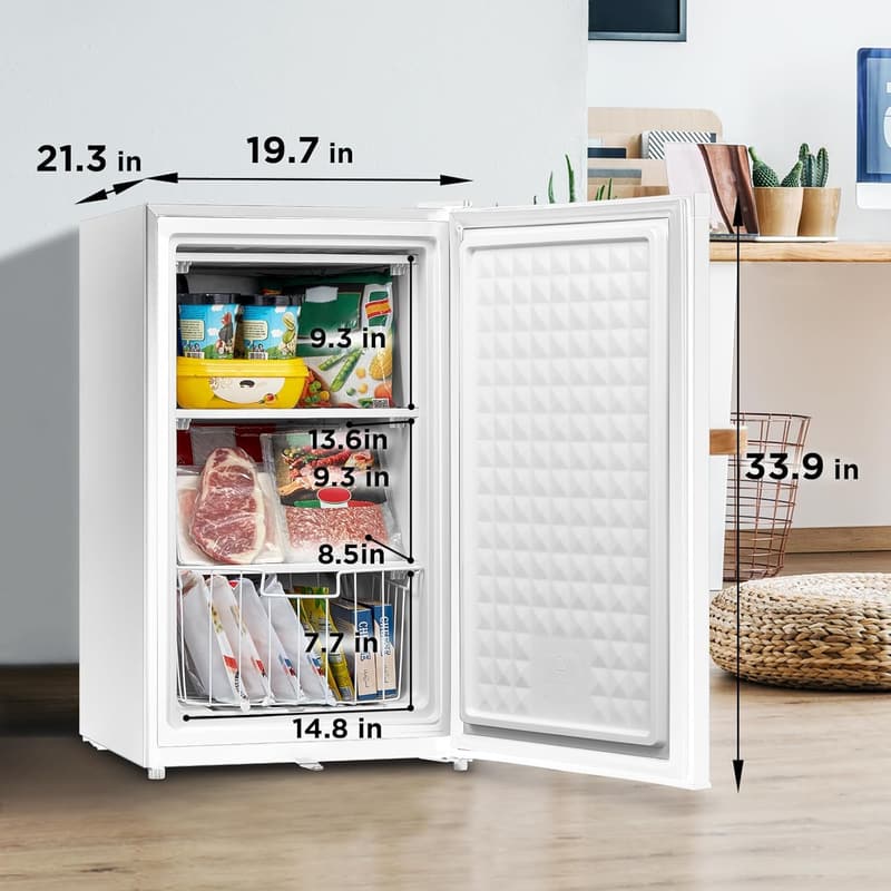 Midea WHS-109FW1 3.0 Cu. Ft. Upright Freezer - White