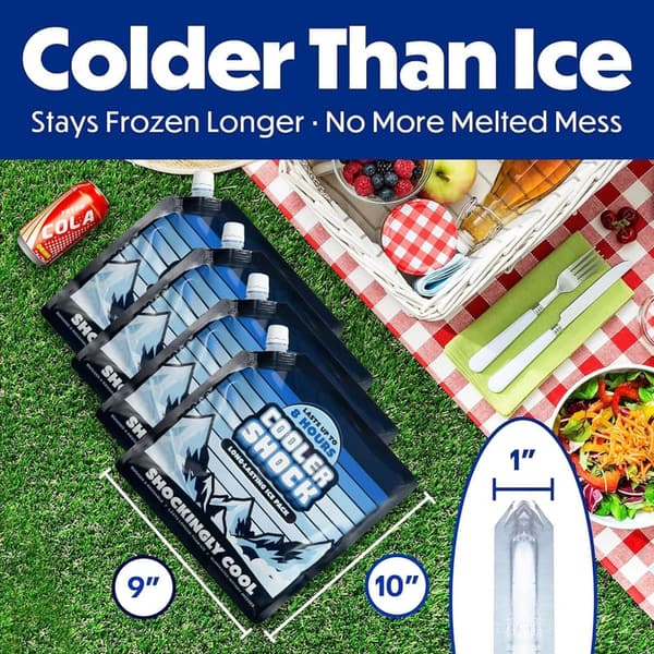 Reusable Ice Packs for Coolers - Long Lasting Freezer Packs