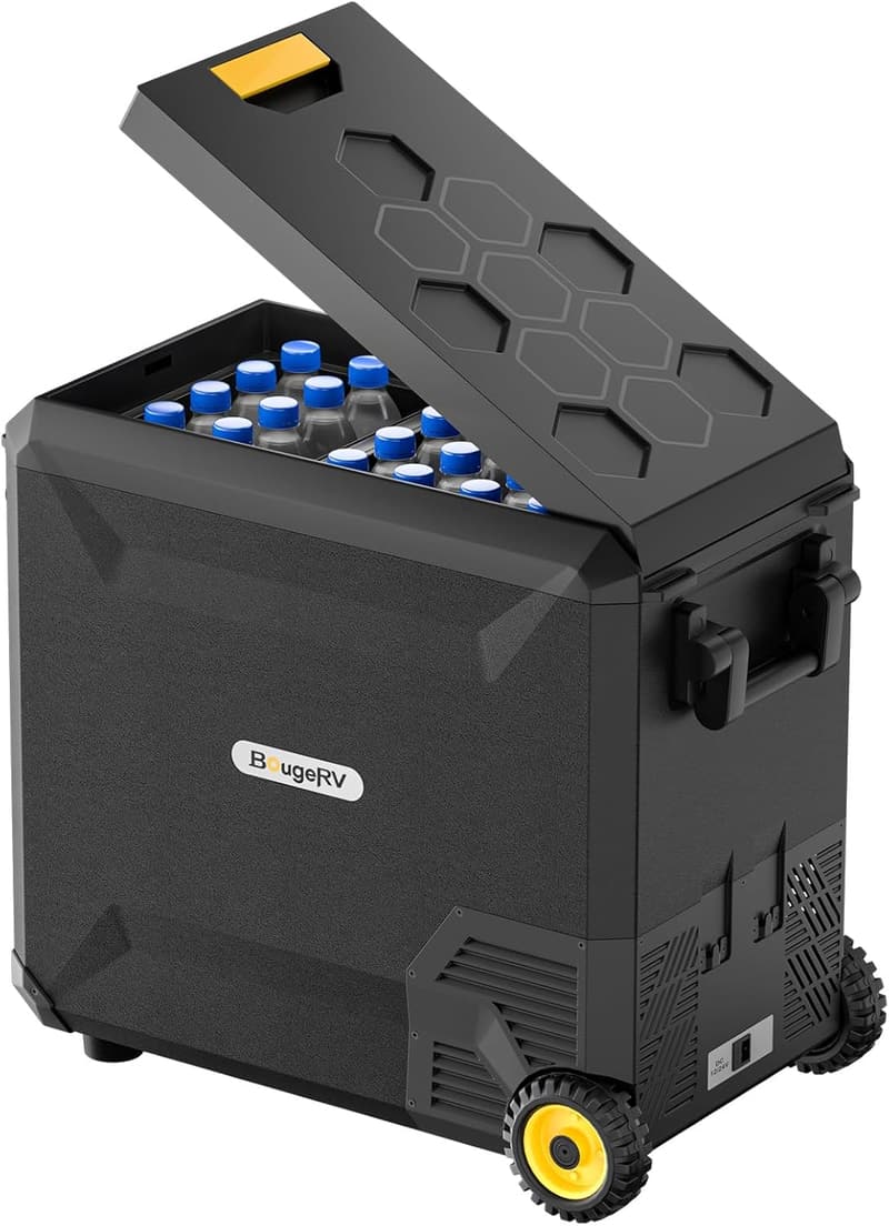 50L Dual-Zone 12V Electric Cooler with Quick Freeze Feature