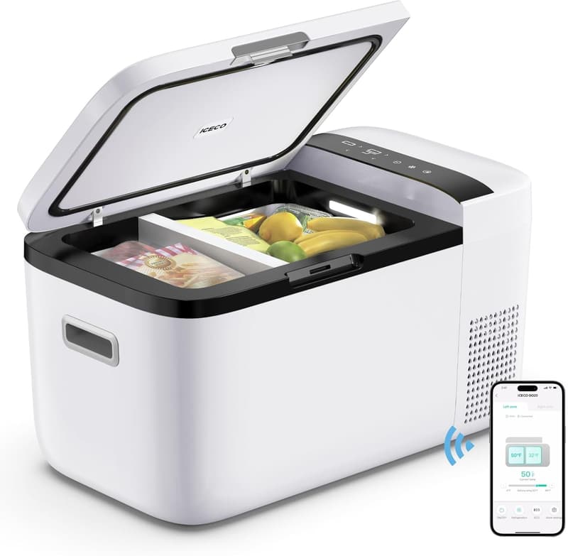 Portable 12V Dual Zone Refrigerator with Compressor, 21 Quart