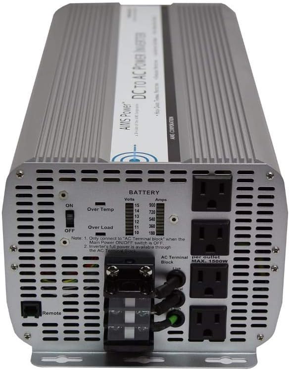 8000W Inverter with Digital Meters and AC Terminal Block