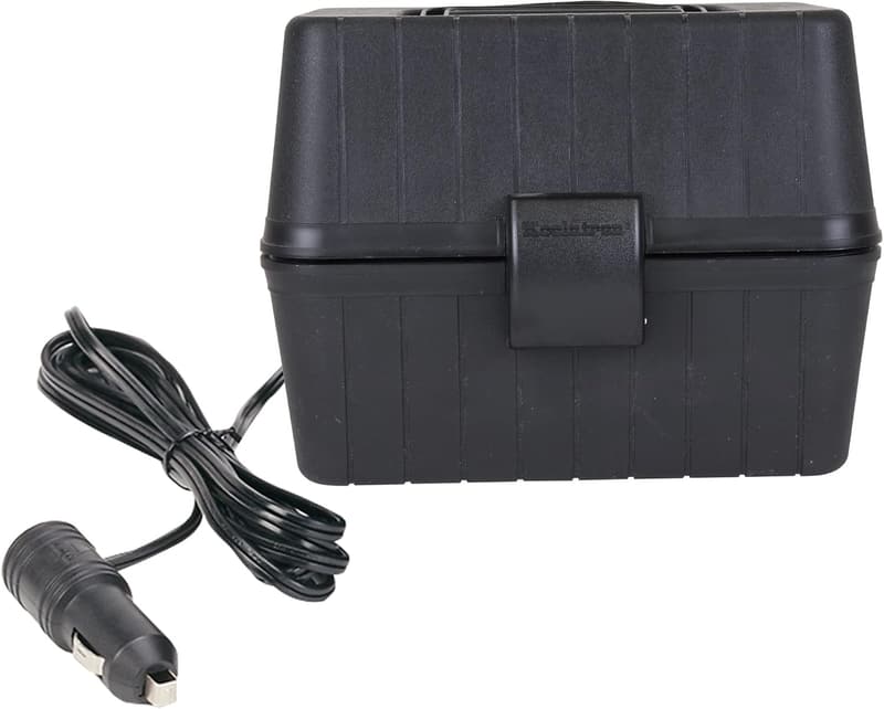 Portable 12V Electric Lunch Box - 1.6 Qt Food Warmer, Black