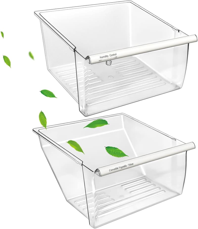 Whirlpool Crisper Drawer Replacement Set with Humidity Control