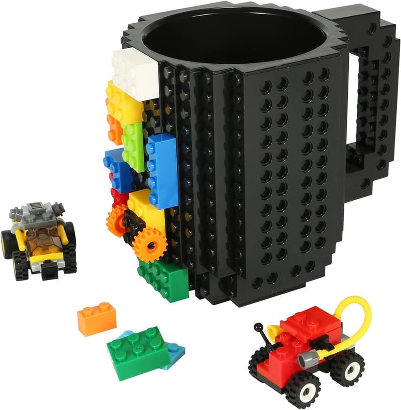 DIY Build-On Brick Coffee Mug - Fun Creative Cup for All Ages