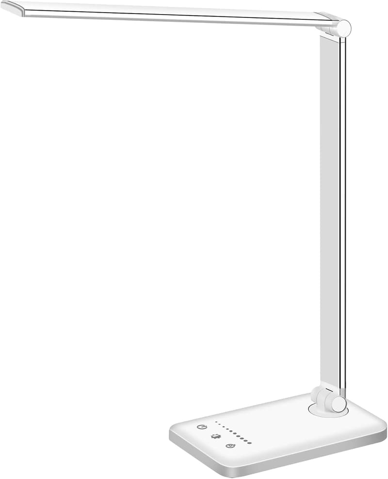 Dimmable LED Desk Lamp with USB, 5 Modes & Timer