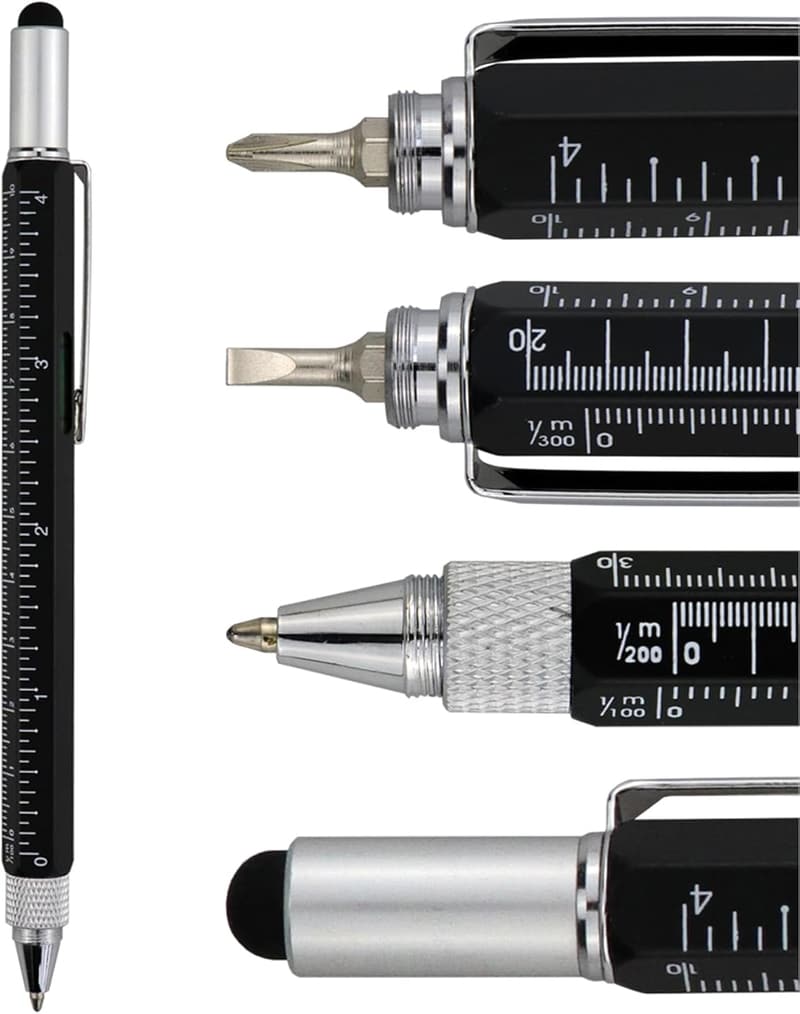 6-in-1 Multi Tech Tool Stylus Pen with Ruler and Screwdriver