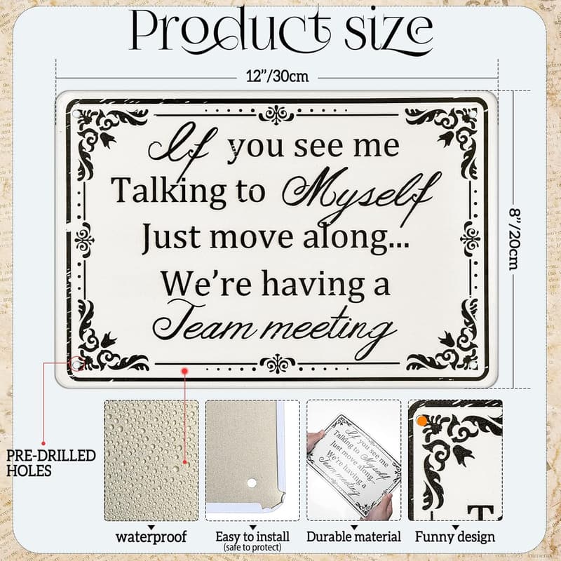 Office Humor Metal Tin Sign - 