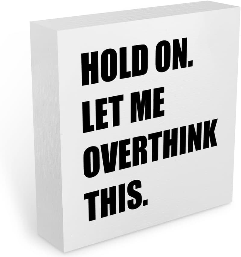Rustic Wooden Motivational Quote Box Sign for Office Decor