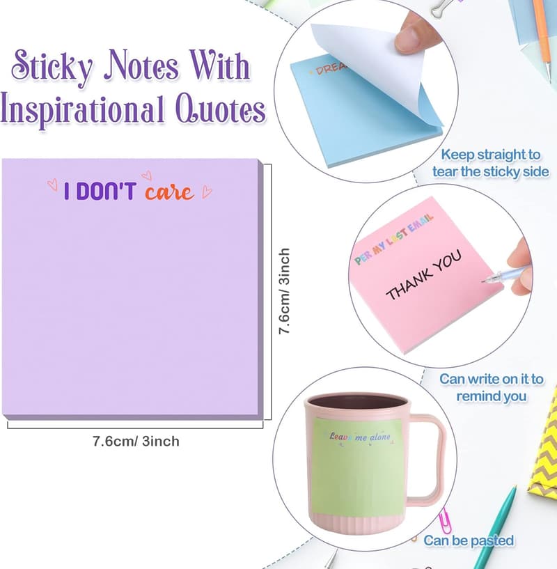 Snarky Sticky Notes Set for Colleagues - 12 Complaining Pads