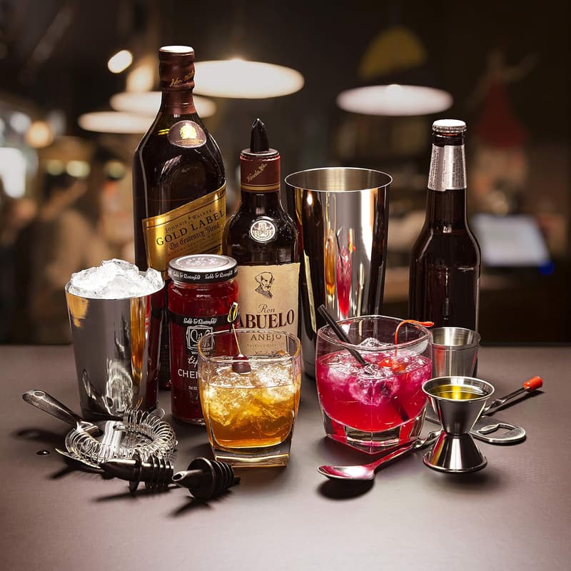 16-Piece Stainless Steel Cocktail Shaker Set