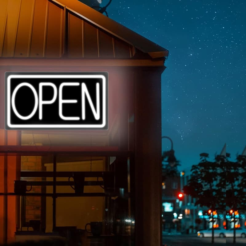LED Neon Open Sign - 16 Inch Light-Up Business Display