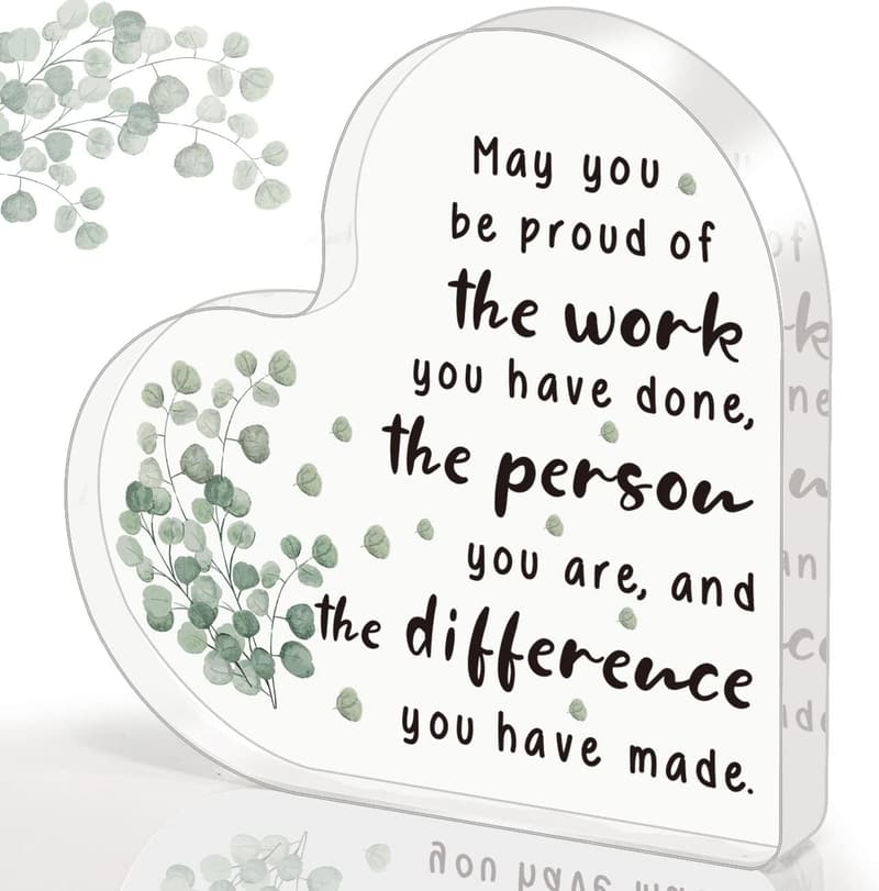 Retirement Gift Acrylic Plaque for Coworkers and Bosses