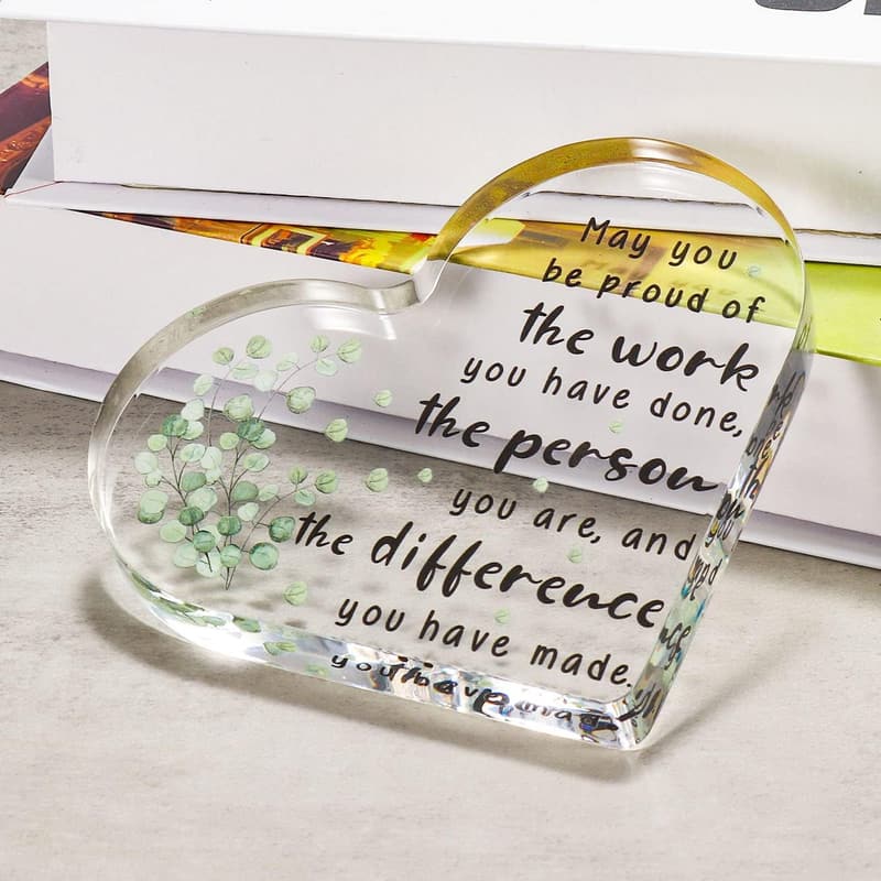 Retirement Gift Acrylic Plaque for Coworkers and Bosses