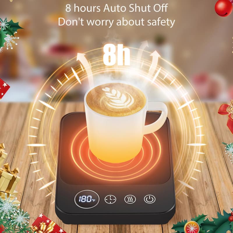 Electric Coffee Mug Warmer with Auto Shut Off & 6 Temp Settings