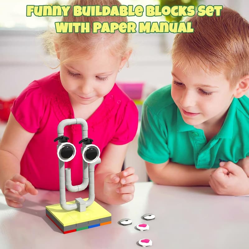 Clippy Building Blocks Set - Vintage Office Toy for Kids & Adults