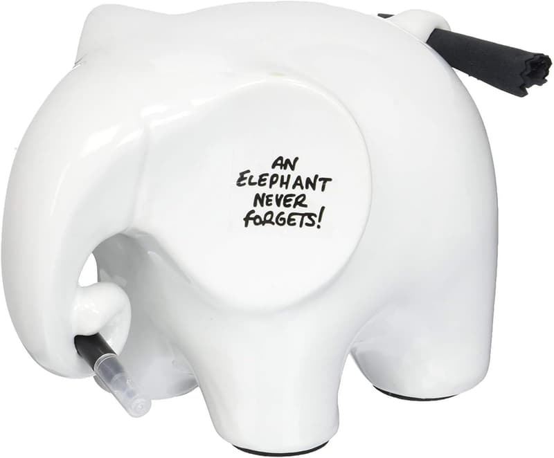 Mini Whiteboard with Pen - Eric Elephant Desk Decor