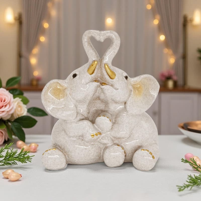 Unique Friendship Figurine - White Elephant Gift for Women
