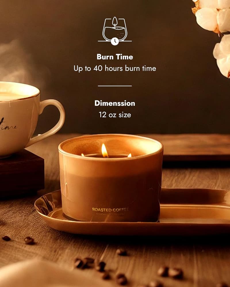 Large 3-Wick Soy Candle | 100% Natürlich | Housewarming Gift