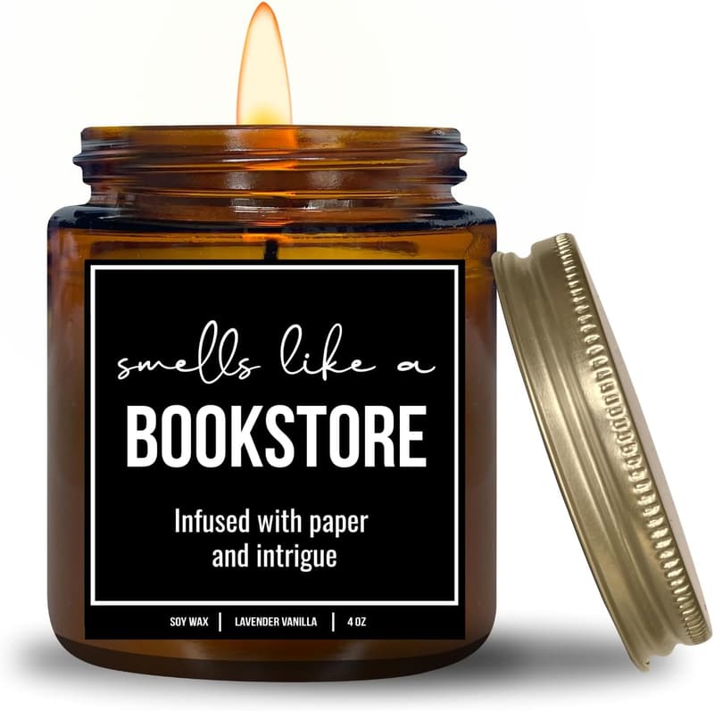 Scented Soy Candle for Book Lovers - 9 oz Gift
