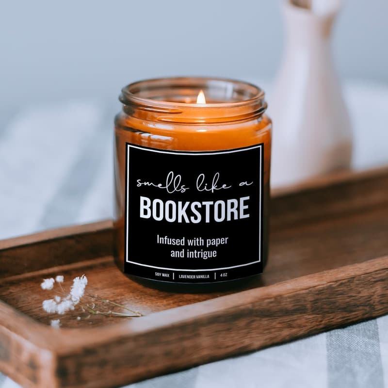 Scented Soy Candle for Book Lovers - 9 oz Gift