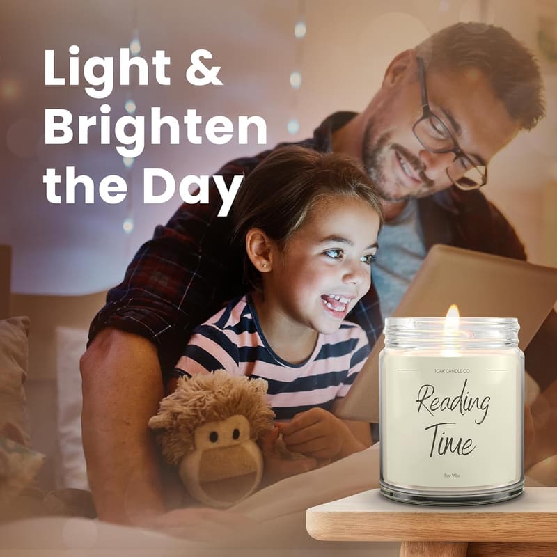 Vanilla Soy Candle for Readers - Unique Book-Themed Gift