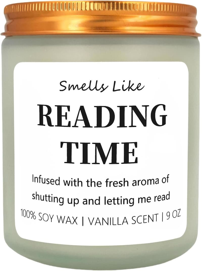 Reading Candle for Book Lovers - Cute Gift for Readers