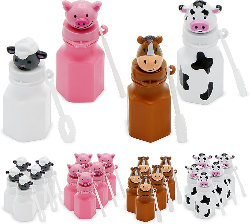 Barnyard Farm Animal Bubbles Party Favors - Pack of 12