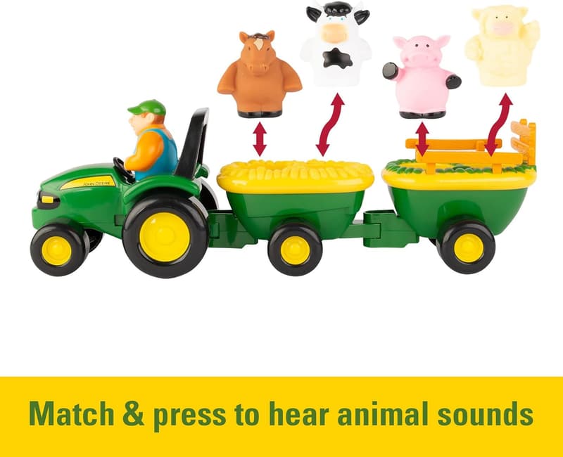 Musical Hayride Tractor Toy with Farm Animals for Toddlers
