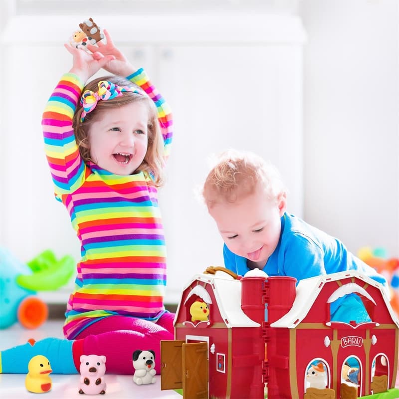 Educational Farm Animal Toy Playset for Toddlers 1-5 Years