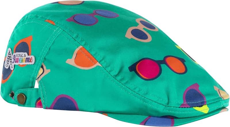 Funny Golf Flat Cap for Men - Royal & Awesome Design