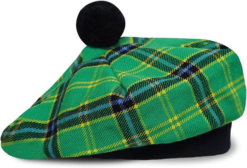 Scottish Tam O'Shanter Acrylic Wool Hat in Multiple Tartans