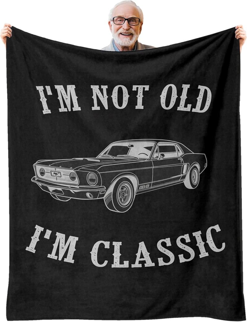 Funny Birthday Throw Blanket for Men - 50