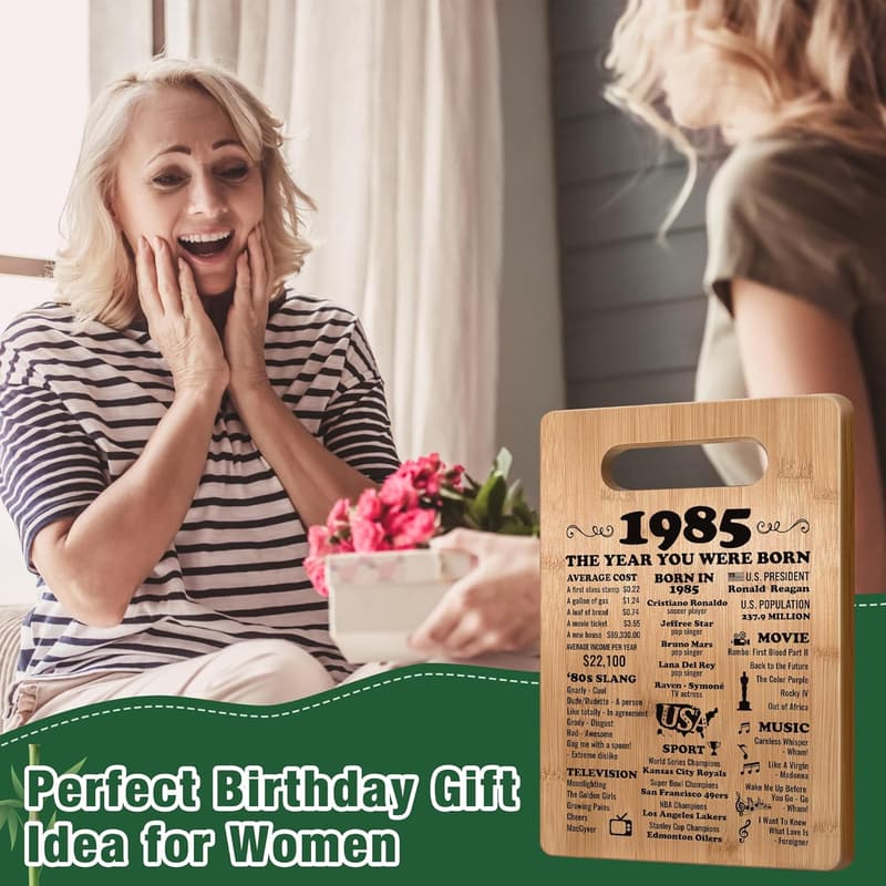 1985 Cutting Board Gift for 40th Birthday Celebrations