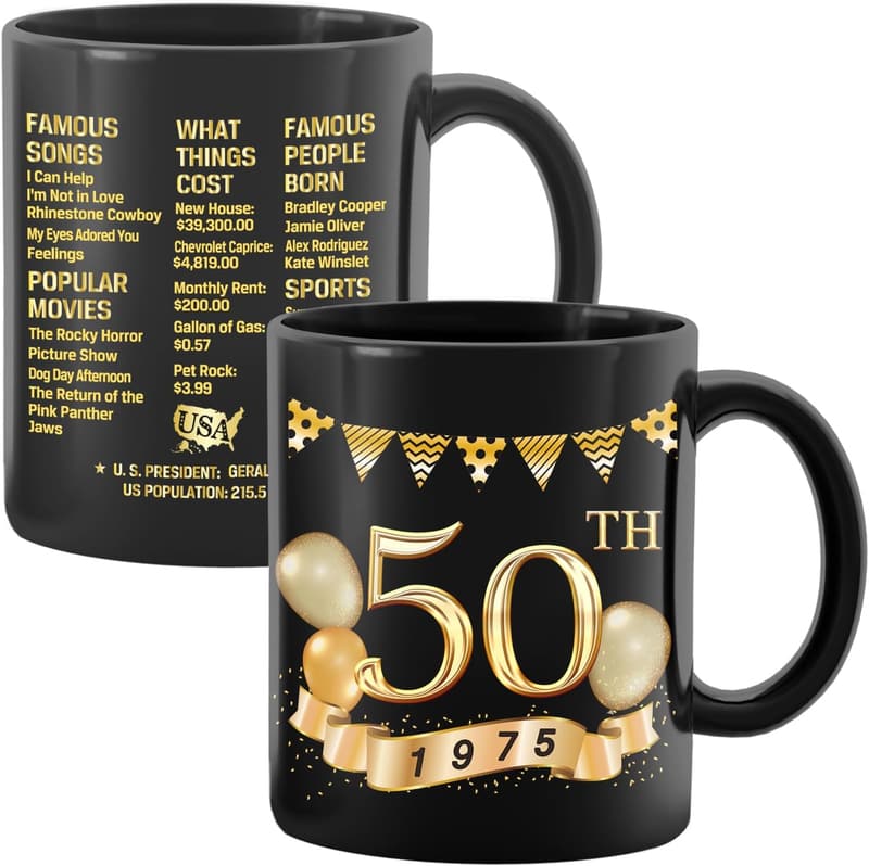 50th Birthday Coffee Mug - Perfect Gift for Him or Her