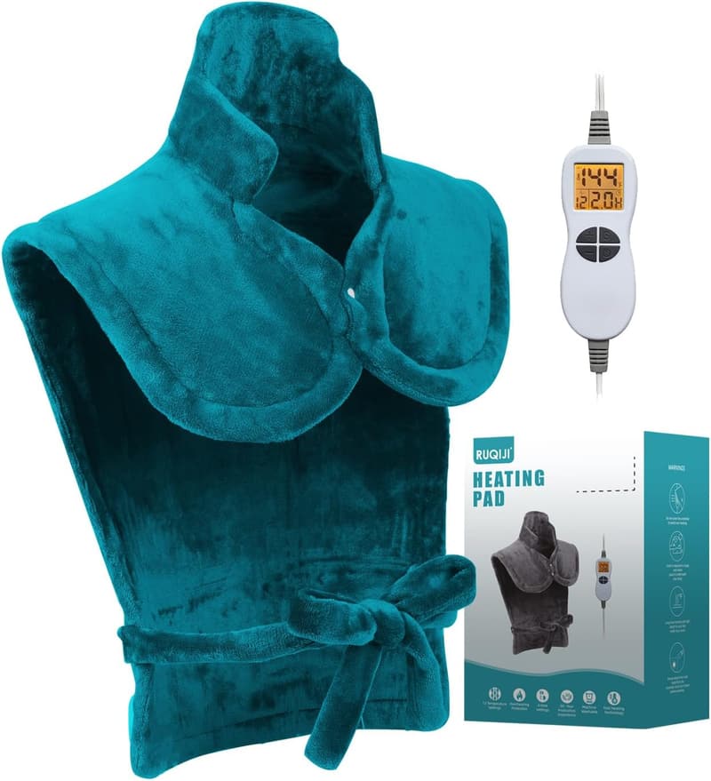 Heating Pad for Back & Neck Pain Relief - 12 Temperature Settings
