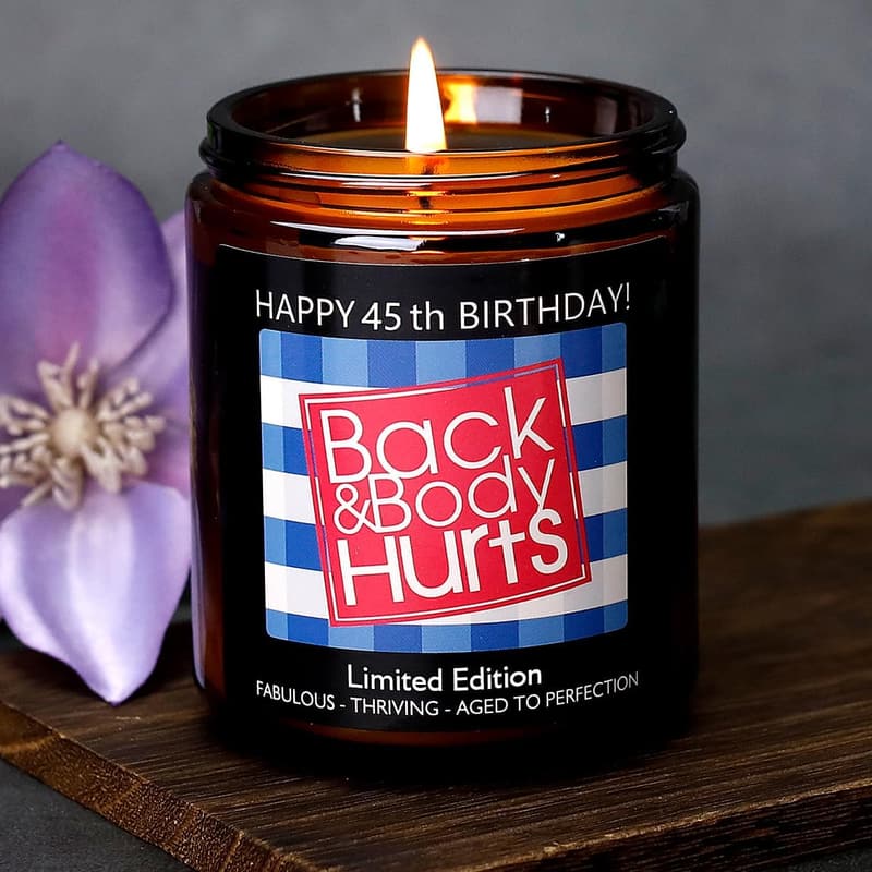 45th Birthday Scented Candles for Men and Women