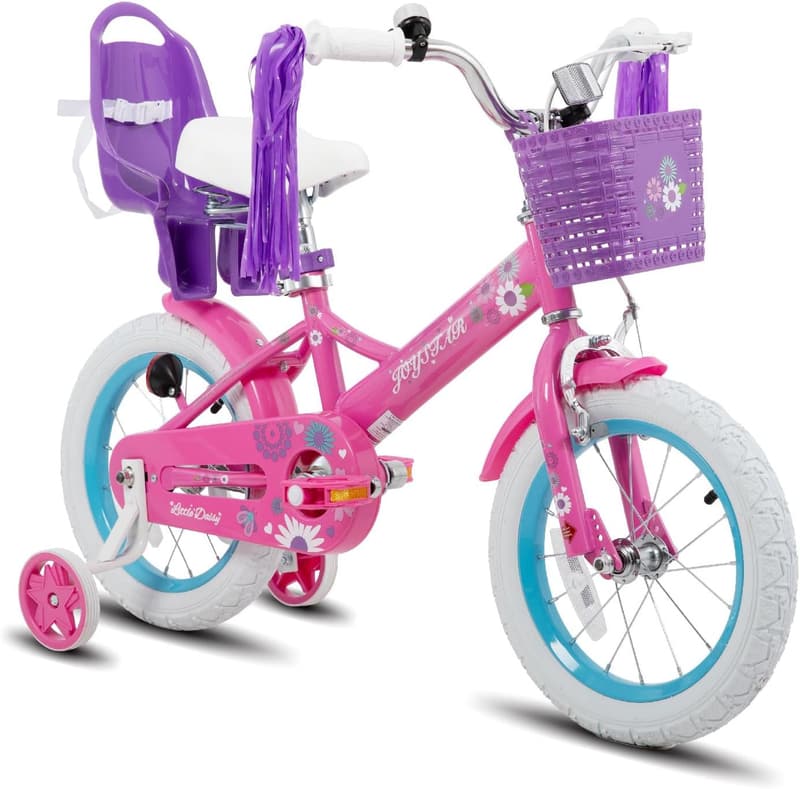 Kids Daisy Bike with Doll Seat & Streamers, Ages 2-7
