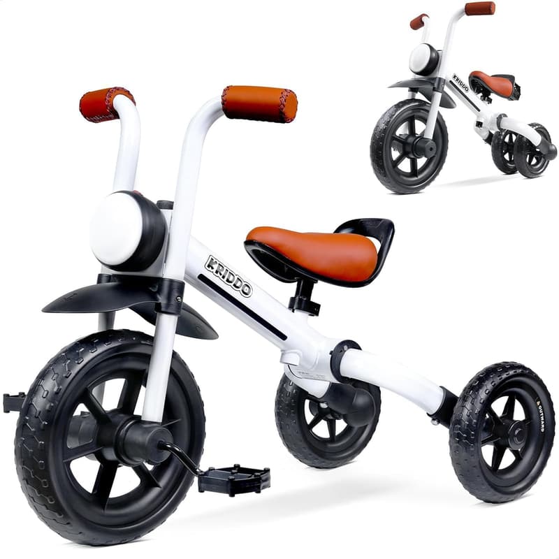 Kids 2-in-1 Balance Bike & Tricycle for 2-5 Years, White