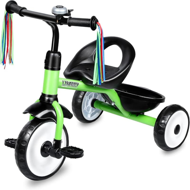 Toddler Tricycle with Bell and Basket - Birthday Gift for Kids