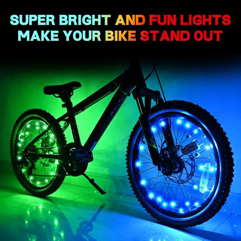 Ultra Bright LED Bike Wheel Lights - Waterproof Spoke Safety Lights