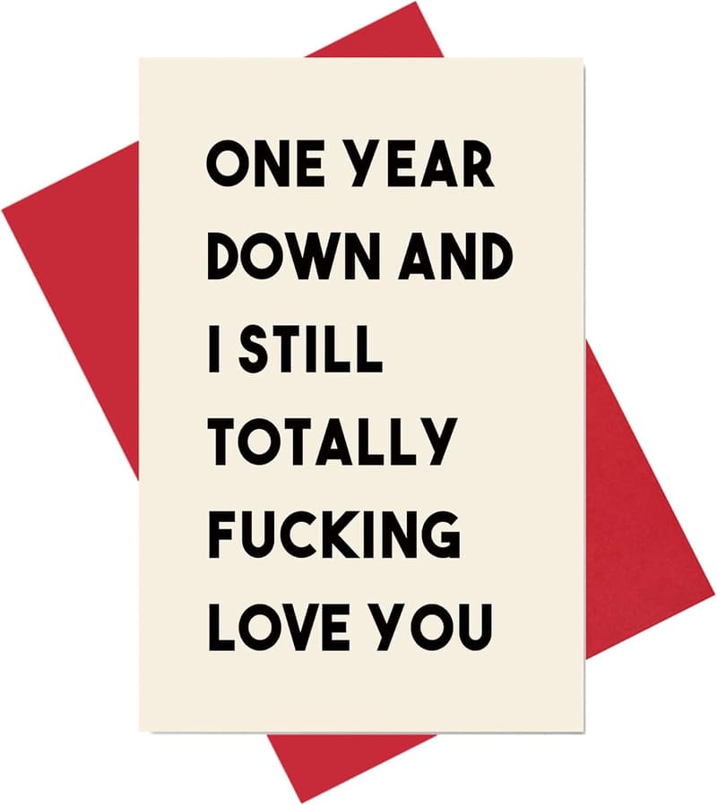 1st Anniversary Card - One Year Together, Love You Always