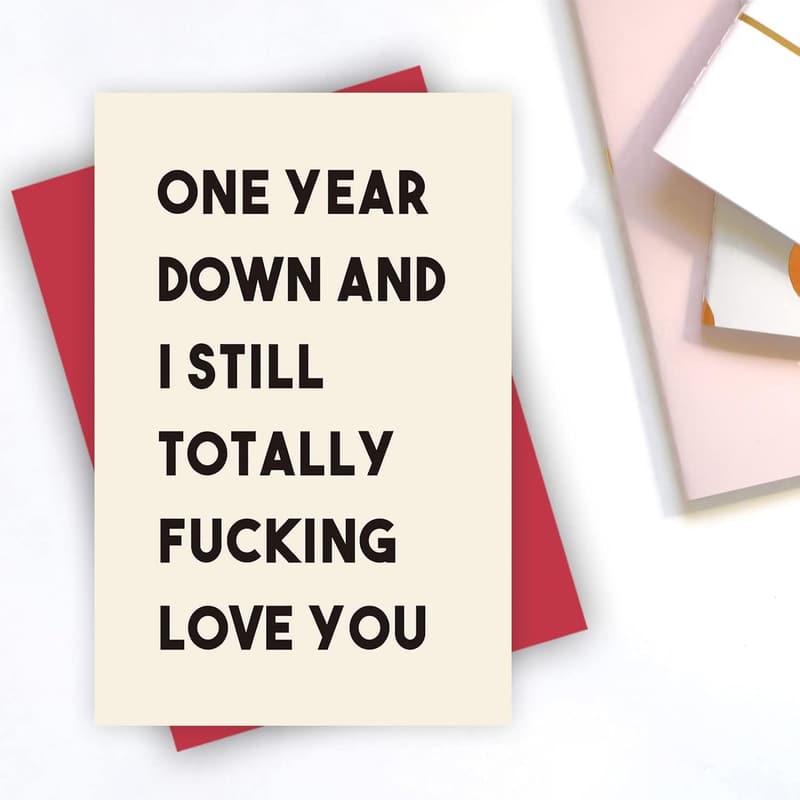 1st Anniversary Card - One Year Together, Love You Always