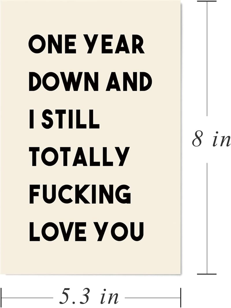 1st Anniversary Card - One Year Together, Love You Always