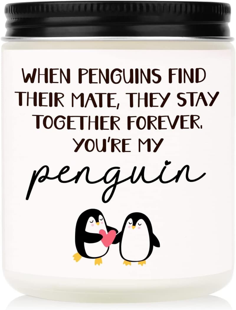 Father's Day Candle Gift for Husband - 7oz Penguin Design
