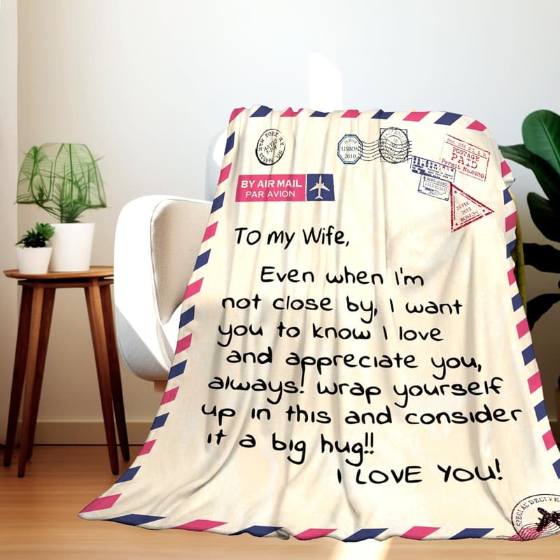 Anniversary Blanket Gift for Wife - 55