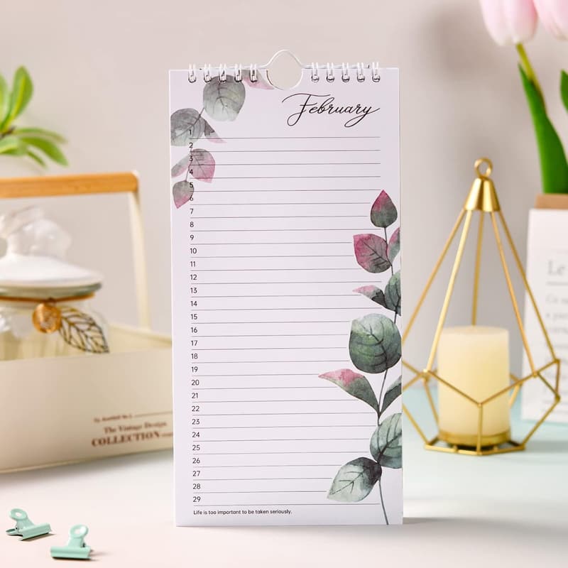 Undated 12-Month Perpetual Calendar for Birthdays & Anniversaries