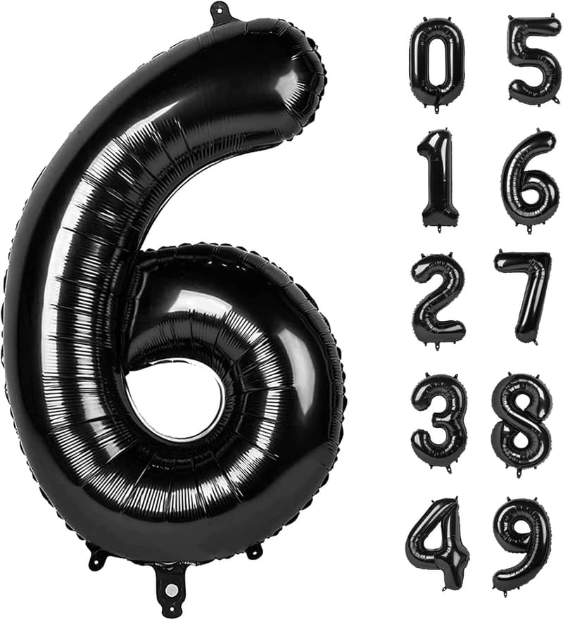 40 Inch Foil Number Balloon (0-9) for Birthday Celebrations
